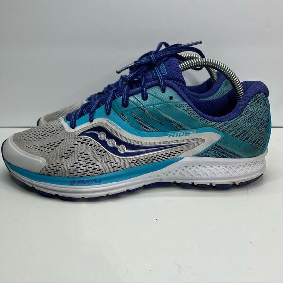 Saucony Ride 10 White Running Shoes Sneakers - Picture 2 of 10